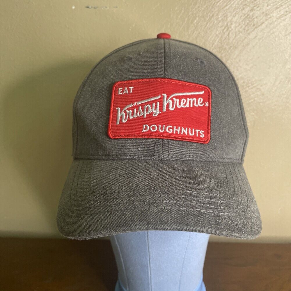 Krispy Kreme 🍩 Eat Doughnuts Hat One Size Snapback Adjustable Gray New NWOT